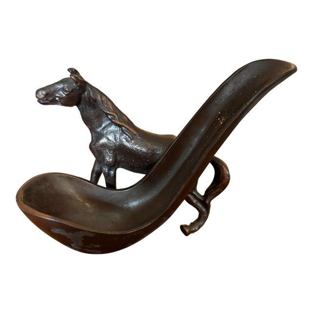 Vintage Equestrian Sculptural Pipe Holder / Pipe Rest for Any Horse Lover - Great Detail for Ralph Lauren Style Decor For Sale