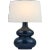 Transitional Chapman & Myers for Visual Comfort Signature Lismore Medium Table Lamp in Mixed Blue Brown with Linen Shade For Sale - Image 3 of 4