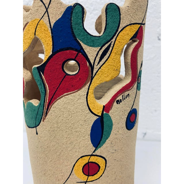 Bellon Alfareros Sculptural Modern Studio Pottery Vase For Sale - Image 9 of 11