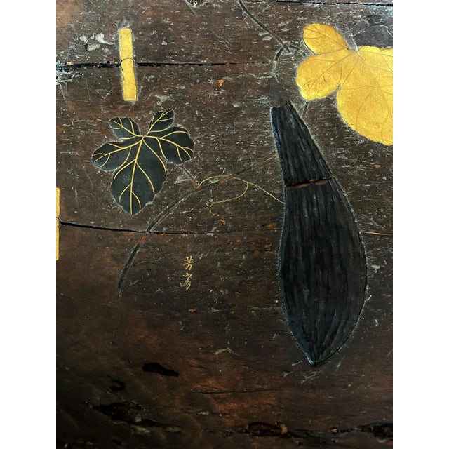 Wood Antique Japanese Lacquered Wood Wabi-Sabi Bowl For Sale - Image 7 of 13