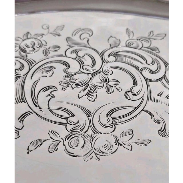 Late 18th Century George III Sterling Silver Waiter, 1785 For Sale - Image 10 of 18