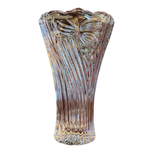 Vintage German Leaded Crystal Vase Sutton Place For Sale