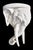 Ceramic Mid-Century White Glaze Elephant Head Wall Brackets- A Pair For Sale - Image 7 of 8