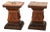 Pair of Antique Rj Horner Attr. Foliate Carved Oak Sculpture Pedestals C1900 For Sale