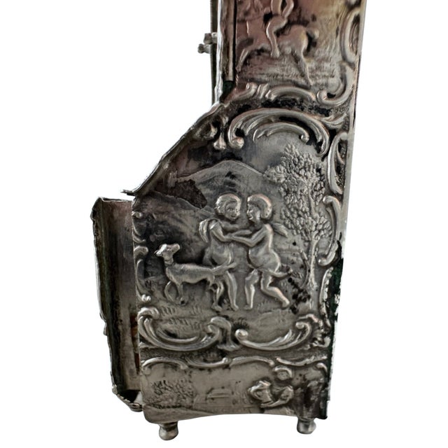 The 1887 Hooikaas Silver Bureau: An Architectural Miniature in Repoussé For Sale - Image 13 of 17