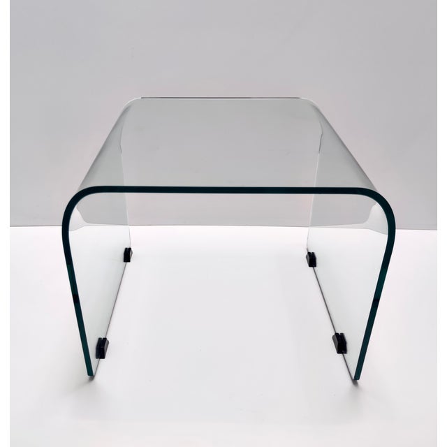 Square Aquamarine Glass Coffee Table attributed to Pietro Chiesa for ...