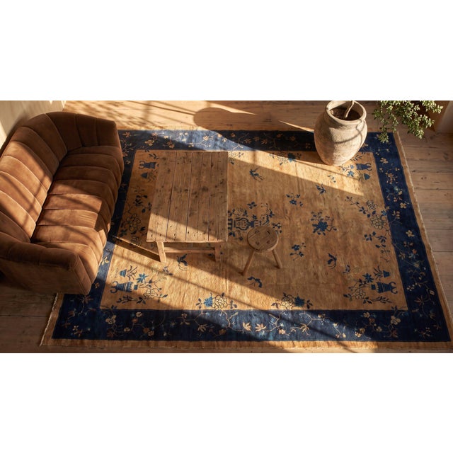 Textile Antique Chinese Peking Rug For Sale - Image 7 of 8