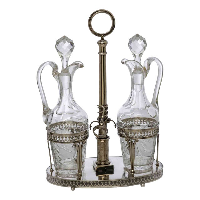 Brescian Silver Oil Cruet, 1812, Set of 3 For Sale