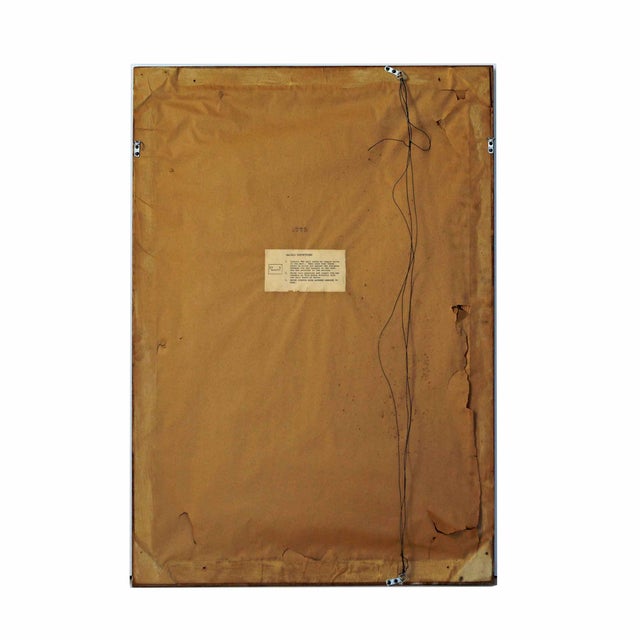 Vintage Italian mirror with carved and partially gilt detail.