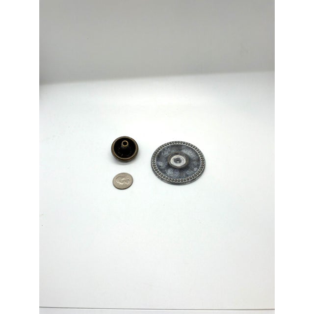 2010s Century Furniture Knob With Backplate Aged Finish For Sale - Image 5 of 5