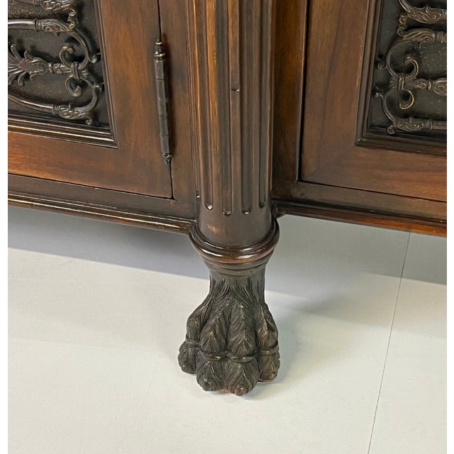 Theodore Alexander Attributed Regency Revival Leather-Top Sideboard With Gallery For Sale - Image 15 of 17