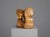 A striking abstract sculpture by dutch artist joop van bergen, hand-carved from solid elm wood. The composition consists...