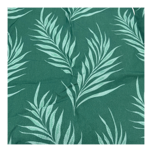 Vintage 1970s Pinch Pleat Green Palm Fronds Curtains, 4 Panels With Pompom Tie Backs