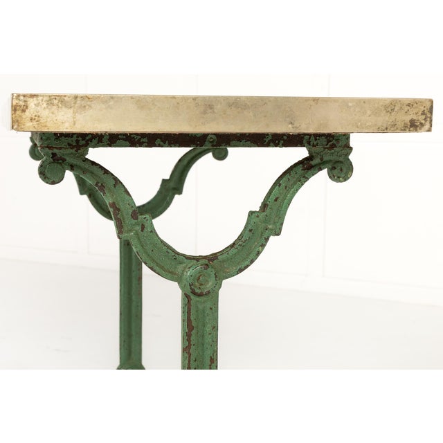 19th Century Garden Tables with Marble Tops, Set of 2 For Sale - Image 6 of 11