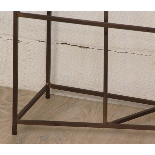 White Modern Iron Marble Console For Sale - Image 8 of 8