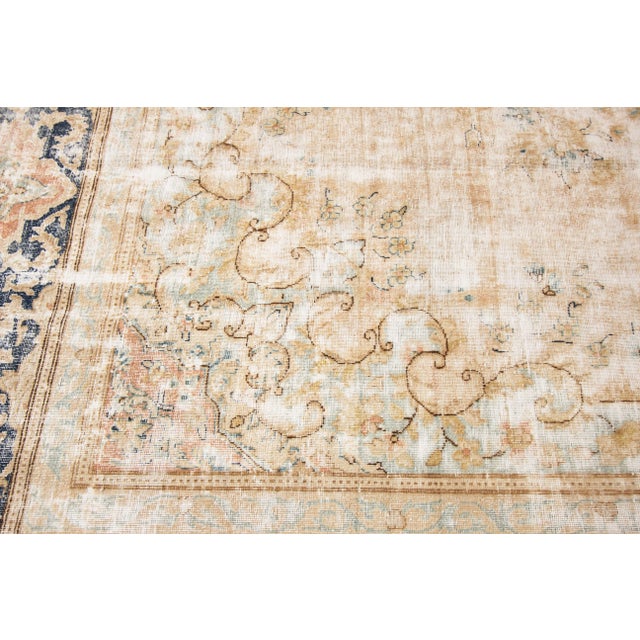 Mid-20th Century Vintage Distressed Wool Rug 10 X 14 For Sale - Image 9 of 10