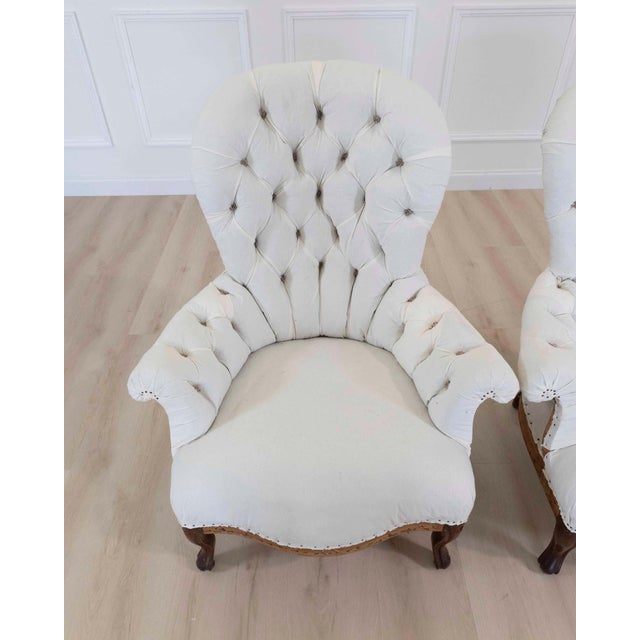 Pair of 20th Century French High Back Chairs, Ready to Upholster For Sale In Atlanta - Image 6 of 12