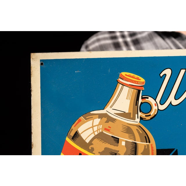 American Vintage Hilltop Tin Advertising Sign For Sale - Image 3 of 7