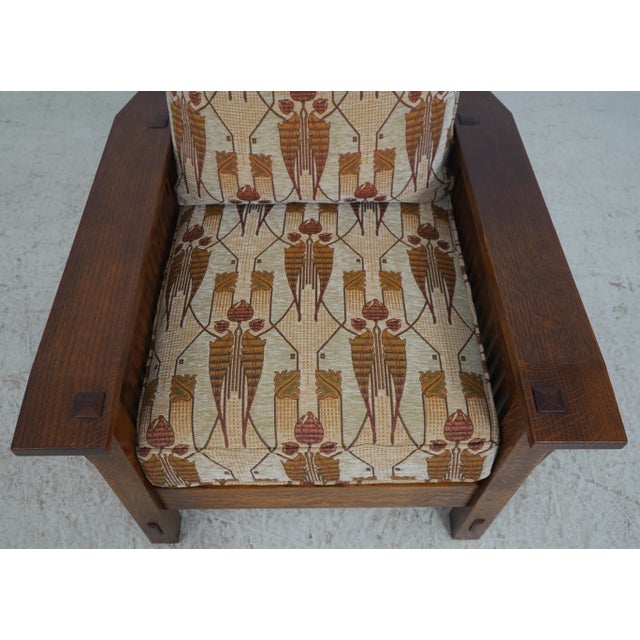 Stickley Mission Oak Reclining Morris Chair For Sale - Image 11 of 18