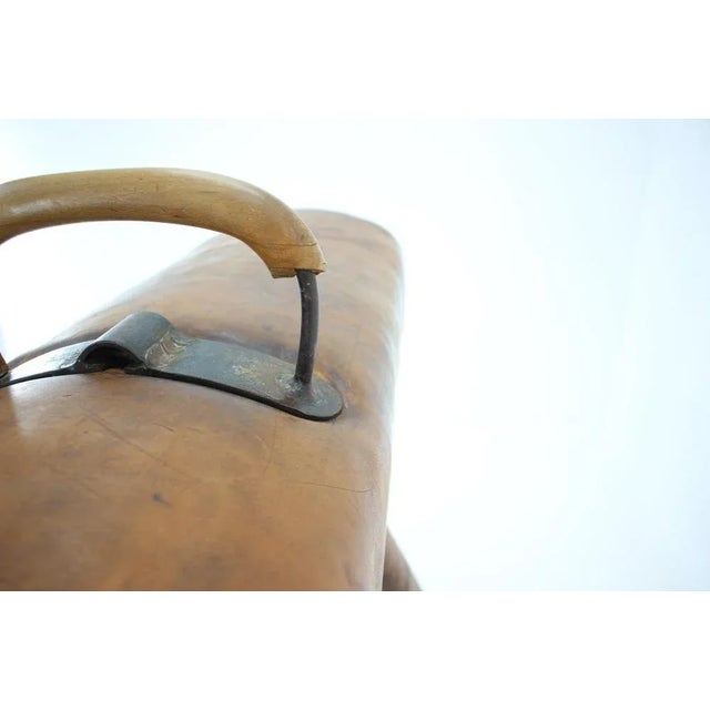 Large Adjustable Gymnastic Leather Pommel Horse, 1950s For Sale - Image 6 of 9