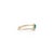 Metal Modernist Pear Shape Emerald & Diamond Halo Ring in 14k Yellow Gold Size 7 For Sale - Image 7 of 17