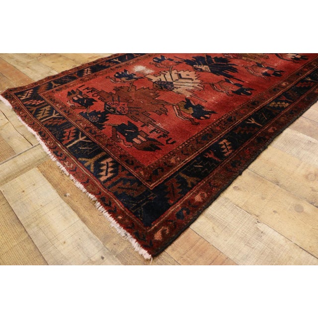 Antique Persian Hamadan Runner - 03'04 X 09'11 For Sale In Dallas - Image 6 of 10