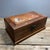 Chinoiserie Vintage Chinese Pear Wood Jewelry Box, Mother of Pearl Inlay Landscape & Figure Scene, Chinoiserie Storage Chest For Sale - Image 3 of 9