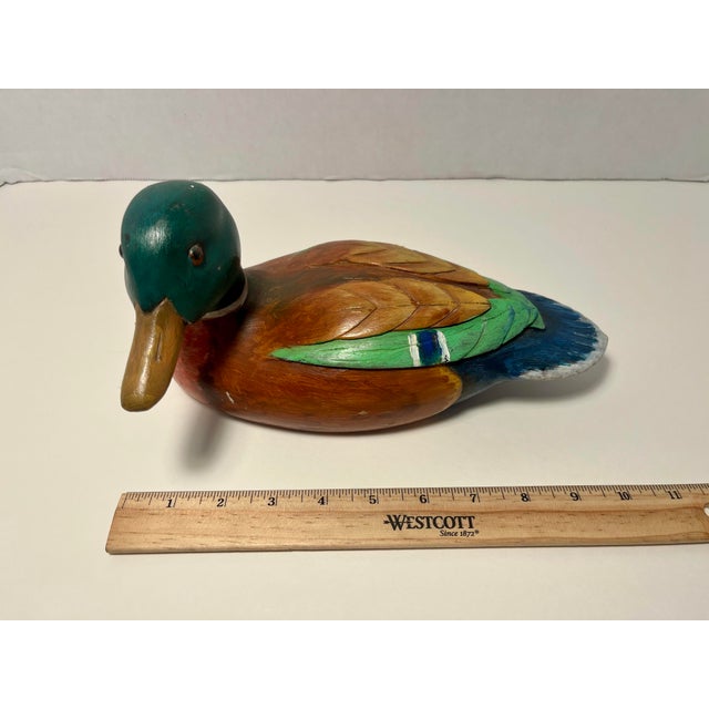 1987 Vintage Duck Decoy by Le Duc Du Ross Hand Painted Signed & Numbered #32 For Sale In Los Angeles - Image 6 of 7