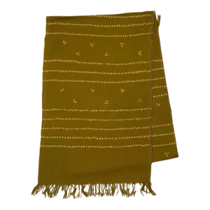 Bandhani 38"x80" Moss Wool Throw