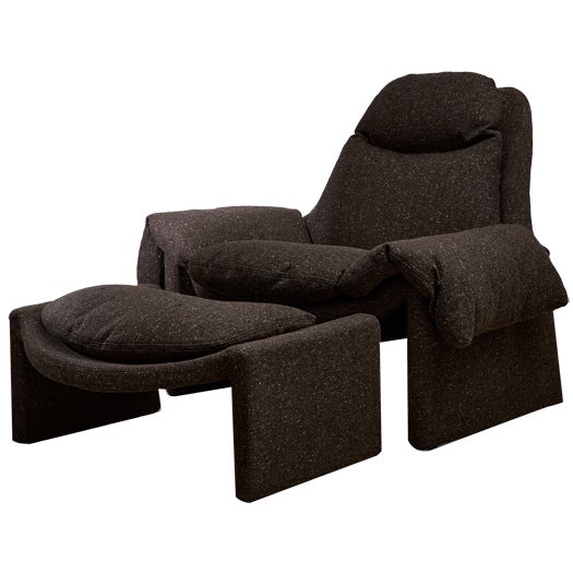 Set of P60 Lounge Chair and Ottoman, 1962 For Sale