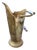 Antique Dutch Brass Umbrella Stand with Delft Blue Ceramic Handles, Netherlands, 1890 For Sale