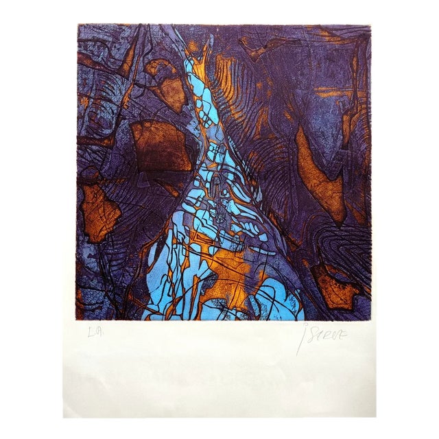 Joëlle Serve, Abstract Composition, 1970s, Etching For Sale