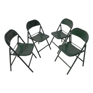 Industrial Steel Du-Al Folding Chairs from Dare Inglis, 1960s, Set of 4 For Sale