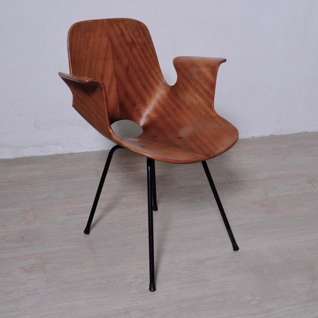 Brown Medea Armchair by Vittorio Nobili for Fratelli Tagliabue, 1950s For Sale - Image 8 of 18