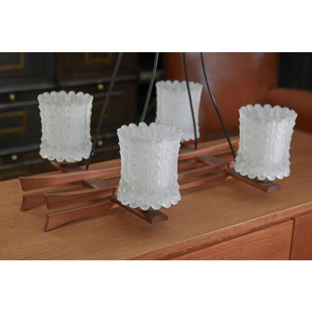 Scandinavian Crystal Paste Chandelier, 1960s, in Good conditions. Designed 1960 to 1969 European Plug (up to 250V).The...