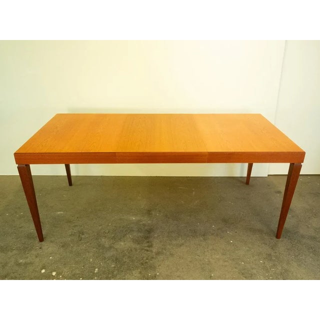 Brown Extendable Dining Table in Teak, 1960s For Sale - Image 8 of 9