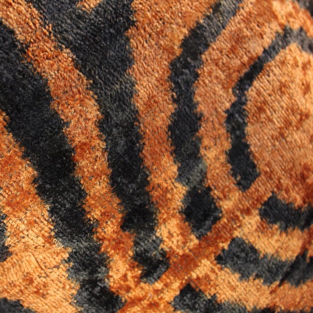 Textile Contemporary Tiger Silk Velvet Pillow For Sale - Image 7 of 10