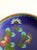 Blue Vintage Chinese Cloisonné Enamel Floral Dish For Sale - Image 8 of 10