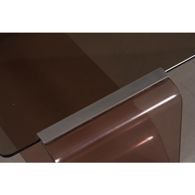 Vintage Acrylic Glass and Glass Coffee Table by Michel Dumas for Roche Bobois, 1970s For Sale - Image 8 of 10