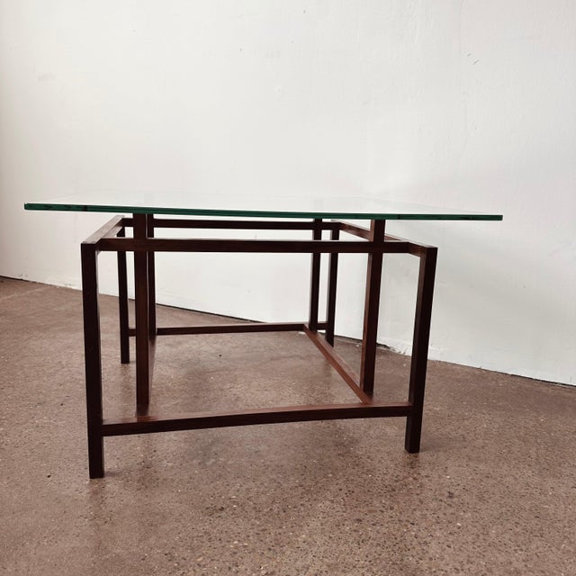 Mid-Century Modern Rosewood and Glass Henning Norgaard Side Table For Sale - Image 3 of 10