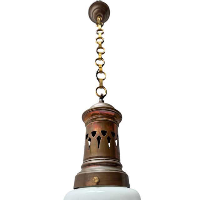 Arts & Crafts Large Pendant in the style of Peter Behrens, 1900s For Sale - Image 10 of 11