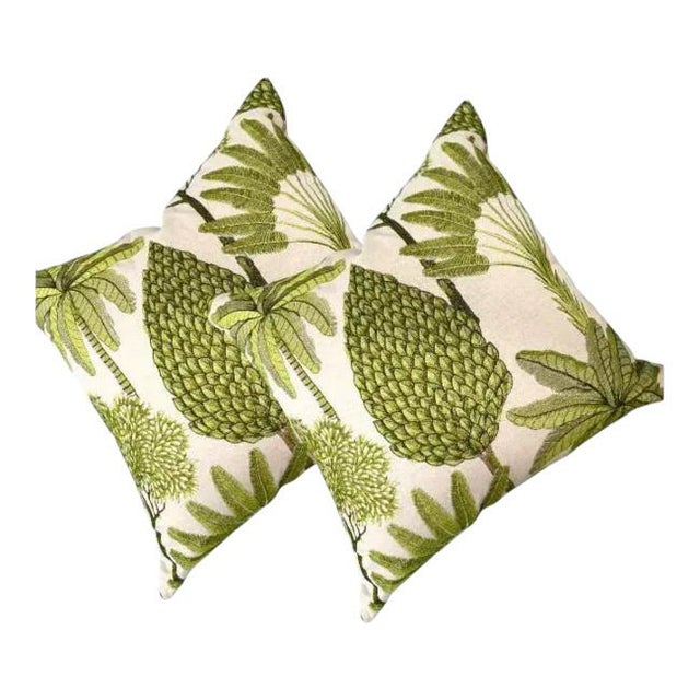 Textile Pair of 24'' Ann Gish Majorelle Leaf Pillows For Sale - Image 7 of 8
