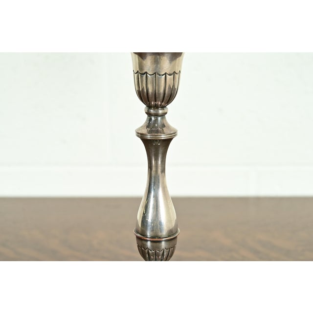 Tiffany & Co. Style Antique Victorian Silverplate Three-Light Candelabra For Sale - Image 9 of 16
