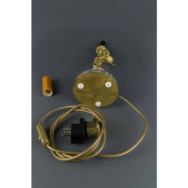 Bronze and Marble Cherub Table Lamp, 1920s For Sale - Image 15 of 18