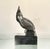 Edouard-Marcel Sandoz Antique Spelter Metal Art Deco Sculpture Cockatoo Bird on Metal Base, Circa 1920's-1930s For Sale - Image 4 of 12