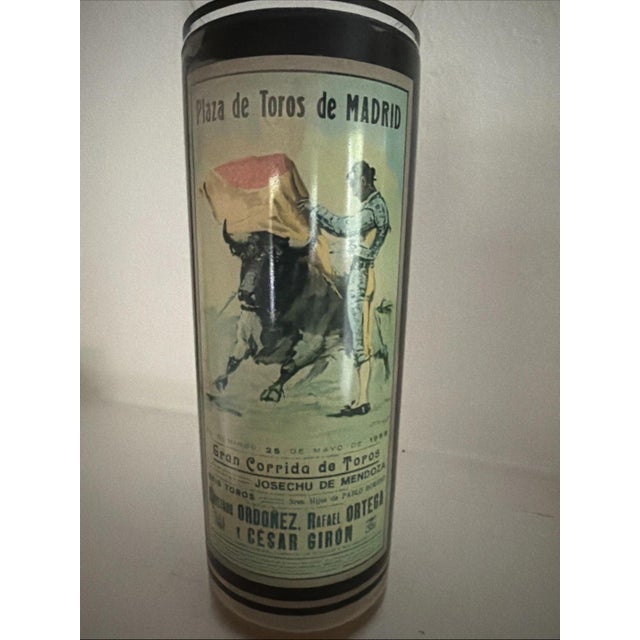Spanish Stunning Set Of 4 Vintage Bullfighting Cocktail Glasses From Spain - Set 2 For Sale - Image 3 of 6