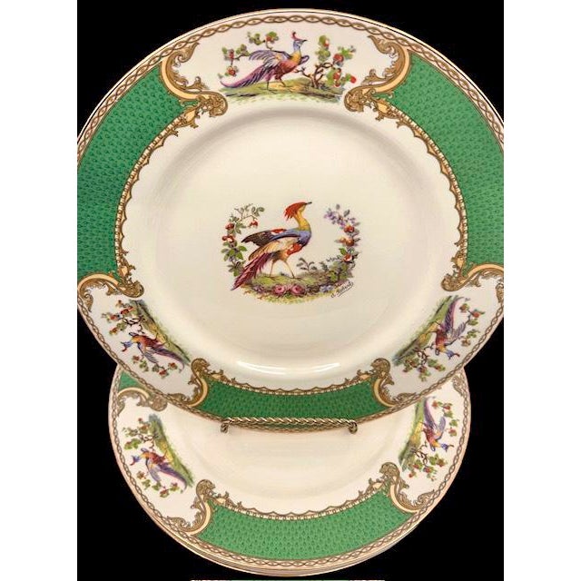 Ceramic Early 20th Century English Myott Staffordshire “Chelsea Bird” Luncheon/Dinner Plates - Set of 5 For Sale - Image 7 of 7