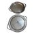Pair of 1970s Large Round Silver Etched Serving Trays For Sale