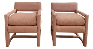 1960s Vintage Mid-Century Modern Parsons Chairs - Set of 2