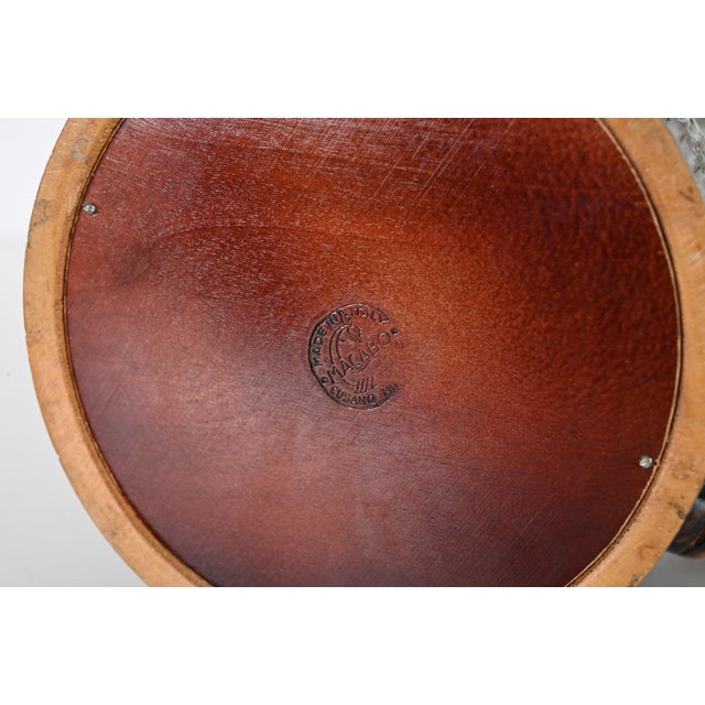 Bar Set in Carved Wood and Brass by Aldo Tura for Macabo, Italy, 1950s, Set of 8 For Sale - Image 13 of 18